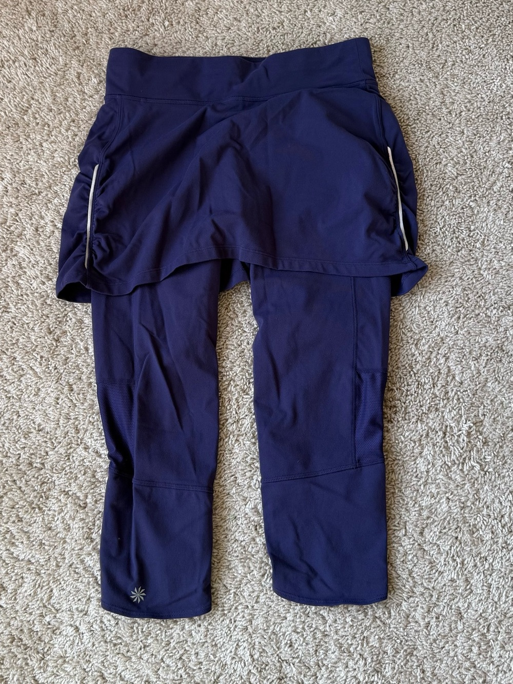 Deep purple Athleta 2 in 1 Skirted capri Leggings